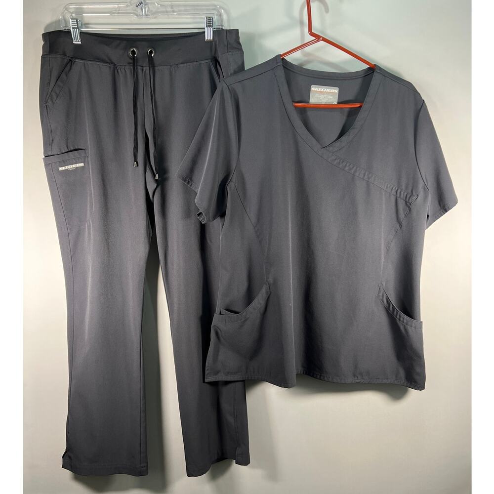 Sketcher by Barco Scrub Set in Pewter Top Size 2XL Bottom 3 pocket cargo Size: L